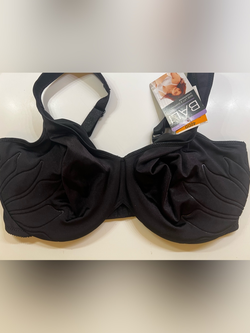 BALI BRA #3353 WOMEN’S SIZE 40 DD SIDE LIFT  & SHAPING UNDERWIRE  BLACK. NWT